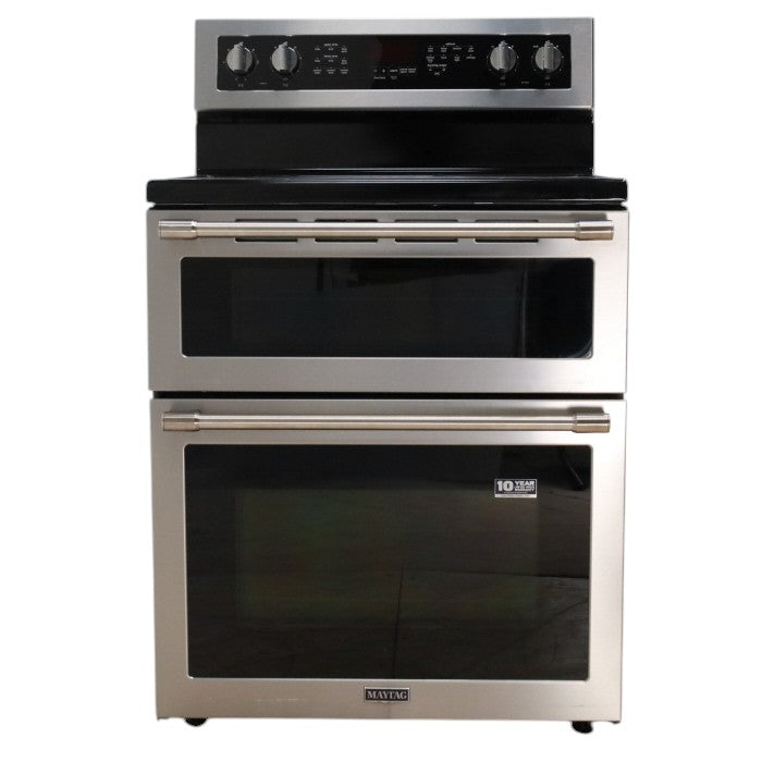 Maytag Finger Print Resistant Stainless Steel 30-Inch Wide Double Oven Electric  6.7 Cu. Ft. Range With True Convection - Scratch & Dent - Minor