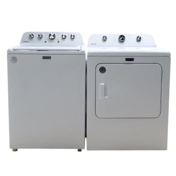 Maytag Top Load 4.7 cu. ft. Agitator Washer with Extra Power and Deep Fill Option and Electric Wrinkle Prevent 7.0 cu. ft Dryer with End of Cycle Signal - Open Box