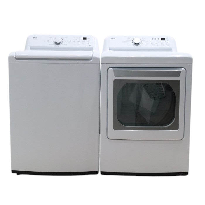 LG 4.5 cu. ft. Ultra Large Capacity Top Load Washer with TurboDrum™ Technology and 7.3 cu. ft. Ultra Large Capacity Electric Dryer with Sensor Dry Technology - Open Box