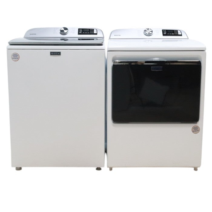 Maytag 4.7 cu. ft. Smart Top Load Washing Machine with Extra Power Button and Deep Fill option and Smart 7.4 cu. ft. Electric Dryer with Extra Power and Advanced Moisture Sensing - Open Box
