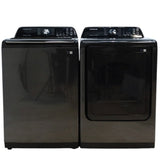 Samsung Brushed Black 4.7 cu. ft. Large Capacity Smart Top Load Washer with Active WaterJet and 7.4 cu. ft. Smart Electric Dryer with Sensor Dry - Open Box