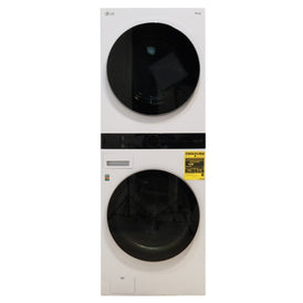 Pictures of White LG Wash Tower Single Unit Front Load with Center Control™ 4.5 cu. ft. Washer and 7.4 cu. ft. Electric Dryer - Scratch & Dent - Minor - Neu Appliance Outlet - Discount Appliance Outlet in Austin, Tx