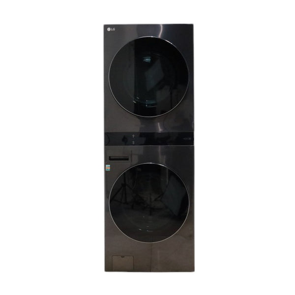 Black Steel Single Unit Front Load LG WashTower™w. Center Control® 5.0 cu.ft. Washer & 7.4 cu.ft. Electric Dryer WKEX300HBA - Scratch & Dent - Moderate