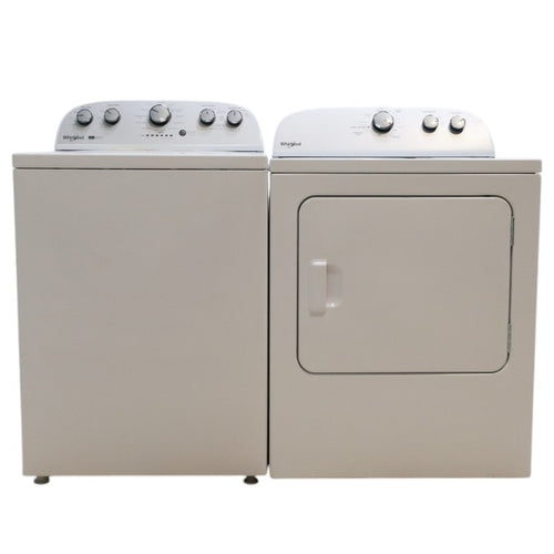 Pictures of Whirlpool 3.8–3.9 Cu. Ft. Top Load Washer with 2 in 1 Removable Agitator and Soil Level Selection and Whirlpool 7-cu ft Vented Electric Dryer - Open Box - Neu Appliance Outlet - Discount Appliance Outlet in Austin, Tx