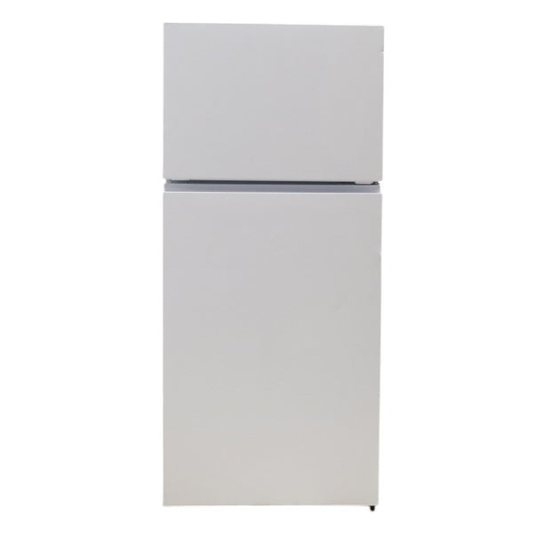 30" Wide Hisense White 18-cu ft Top-Freezer Refrigerator with Adjustable gallon-size door bins - Scratch & Dent - Moderate