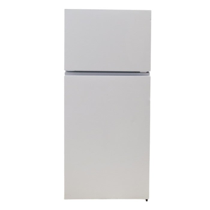 30" Wide Hisense White 18-cu ft Top-Freezer Refrigerator with Adjustable gallon-size door bins - Scratch & Dent - Moderate