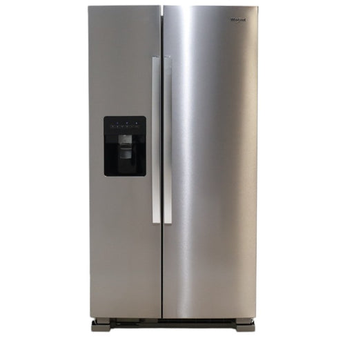 Pictures of Whirlpool 36' Wide Fingerprint Resistant Stainless Steel 24 cu ft Capacity Side By Side Refrigerator with Ice and Water Dispenser - Open Box - Neu Appliance Outlet - Discount Appliance Outlet in Austin, Tx