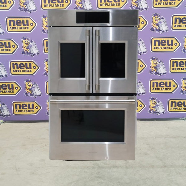 Monogram 30" French-Door Electric Convection Double Wall Oven with WiFi Connect Stainless Steel - ZTDX1FPSNSS - Open Box