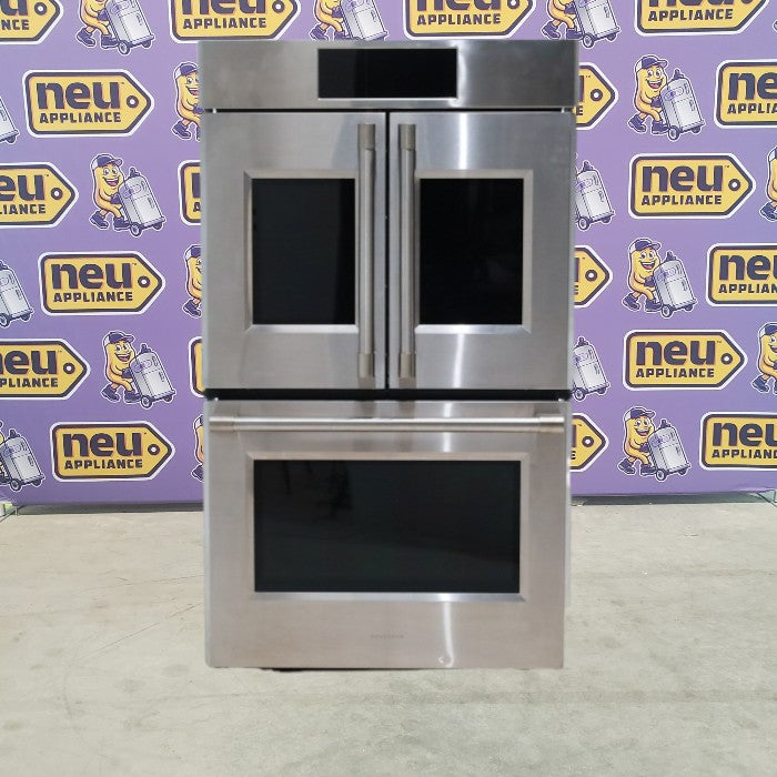 Monogram 30" French-Door Electric Convection Double Wall Oven with WiFi Connect Stainless Steel - ZTDX1FPSNSS - Open Box