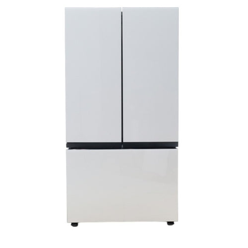 Pictures of Samsung Bespoke 3-Door French Door Refrigerator (30 cu. ft.) with Beverage Center™ in White Glass - Open Box - Neu Appliance Outlet - Discount Appliance Outlet in Austin, Tx