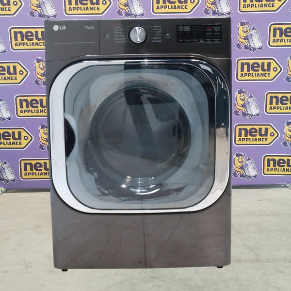 LG Black Steel 9.0 cu. ft. Mega Capacity Smart Wi-fi Enabled Front Load Gas Dryer with TurboSteam™ and Built-In Intelligence - Open Box