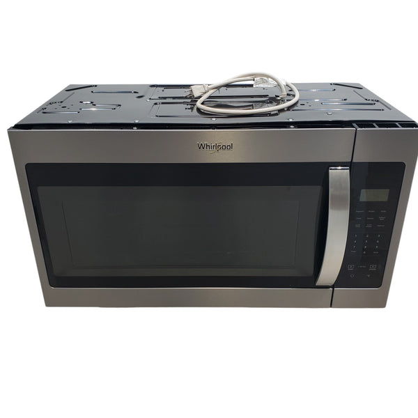 Fingerprint Resistant Stainless Steel Whirlpool 1.7 cu. ft. Over the Range Microwave Dishwasher Safe Turntable Plate - Open Box