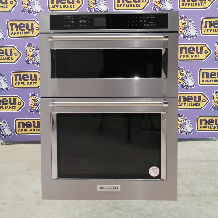 KitchenAid® Print Shield Stainless 30" Combination Microwave Wall Ovens with Air Fry Mode and Even-Heat™ True Convection KOEC530PPS - Open Box