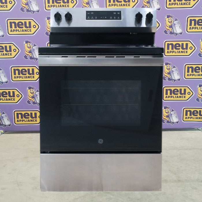Pictures of GE® Stainless Steel ENERGY STAR® 30" Free-Standing Electric Range with 4 Burner Radiant Cooktop GRF400SVSS - Scratch & Dent - Minor - Neu Appliance Outlet - Discount Appliance Outlet in Austin, Tx
