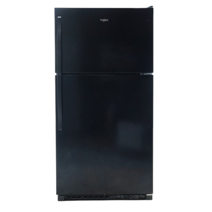 33 in. Wide Black Whirlpool 20.5 cu. ft. Top Freezer Refrigerator with Icemaker - Open Box