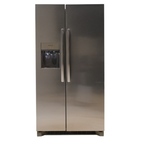 ENERGY STAR Frigidaire Fingerprint Resistant Stainless Steel 25.6 cu. ft. Side by Side Refrigerator with Water and Ice Dispenser - Scratch & Dent - Minor