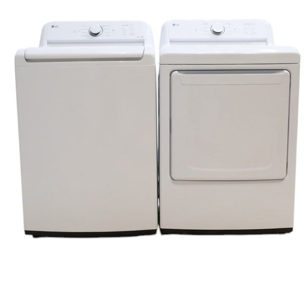 ENERGY STAR LG 4.1 cu. ft. Top Load Washing Machine with 4-Way Agitator and  ENERGY STAR LG 7.3 cu. ft. Gas Dryer with Smart Diagnosis - Open Box