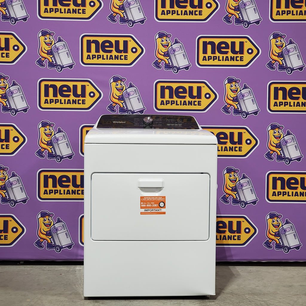 Whirlpool 4.6 Cu. Ft. Top Load Impeller Washer with Built-in Faucet WTW5020SW  - Scratch & Dent (Minor) and Whirlpool 7.0 cu. ft. Electric Dryer with Hamper Door 16091 - WED5010LW - Scratch & Dent (Minor)