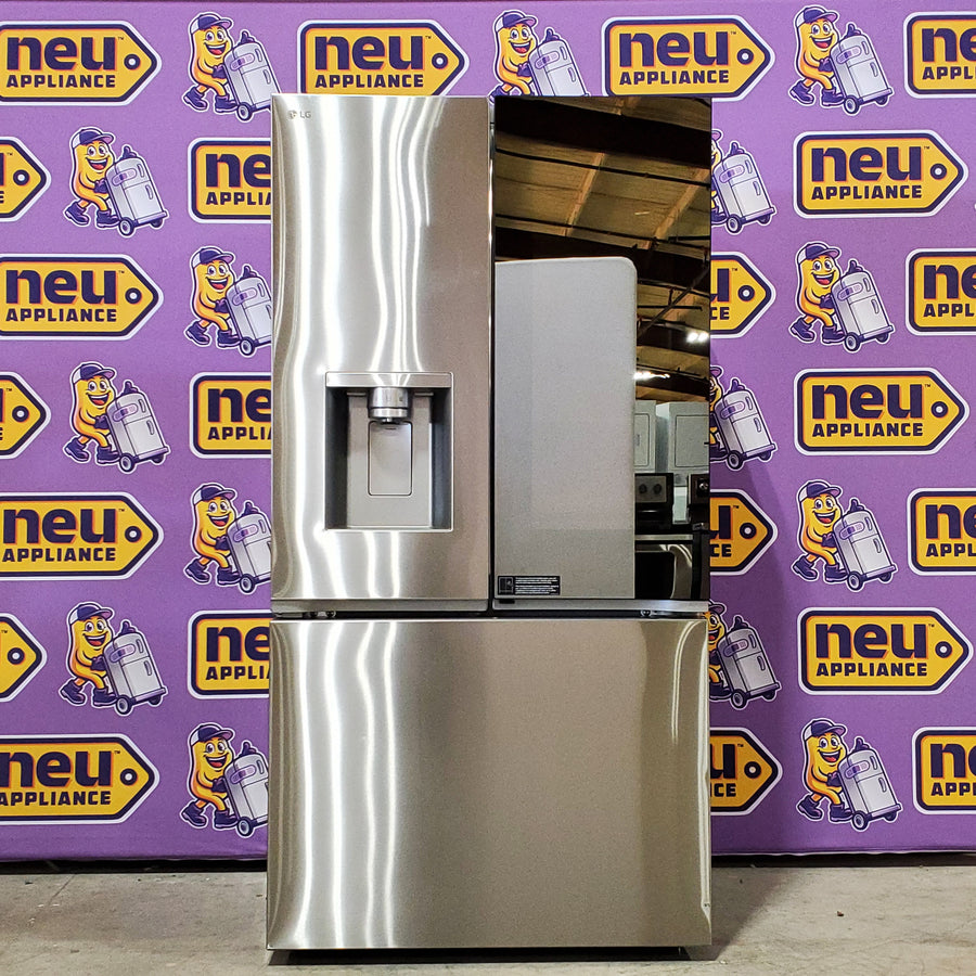 LG 26 cu. ft. Counter-Depth French Door Refrigerator in Stainless Steel with Mirror InstaView™ 8SD051 - LRYKC2606S - Open Box