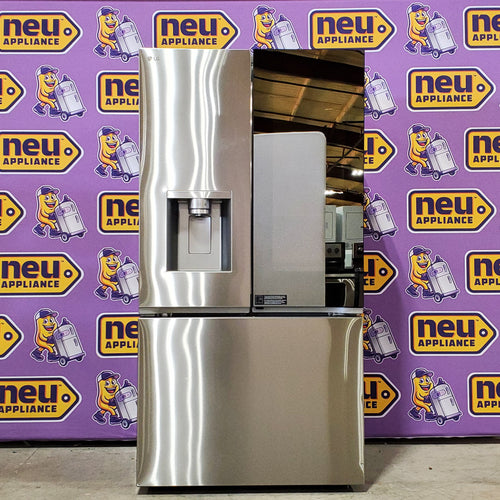 LG 26 cu. ft. Counter-Depth French Door Refrigerator in Stainless Steel with Mirror InstaView™ 8SD051 - LRYKC2606S - Open Box