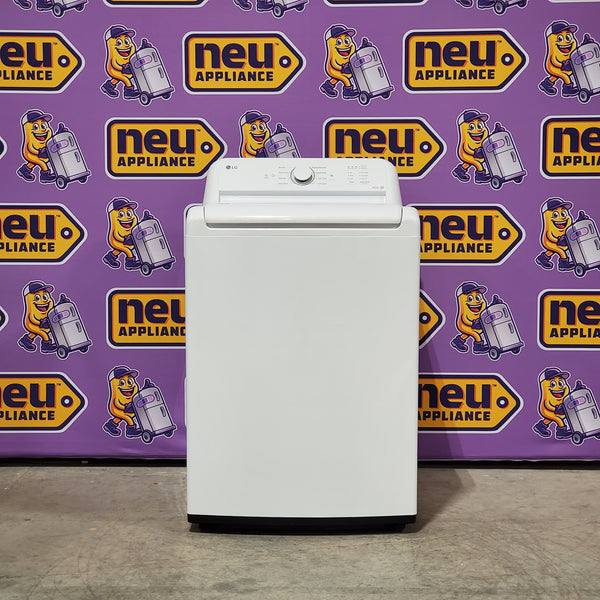 LG 4.1 Cu Ft Agitator Top-Load Washer with 4 Way Agitator and TurboDrum Technology in White 25SD114 - WT6105CW - Scratch & Dent (Minor)