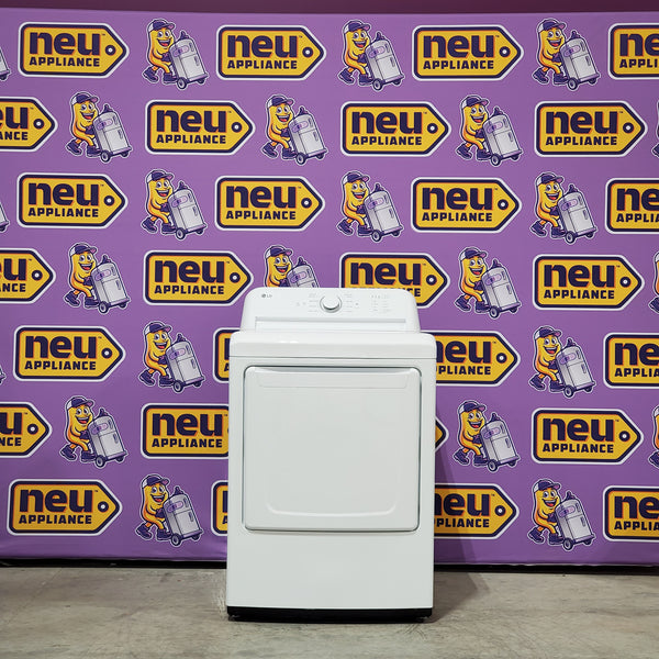 LG 7.3 Cu. Ft. Electric Rear Control Ultra Large Capacity Dryer in White with Sensor Dry 6SD76 - 22SD008 - DLE6100W - Open Box
