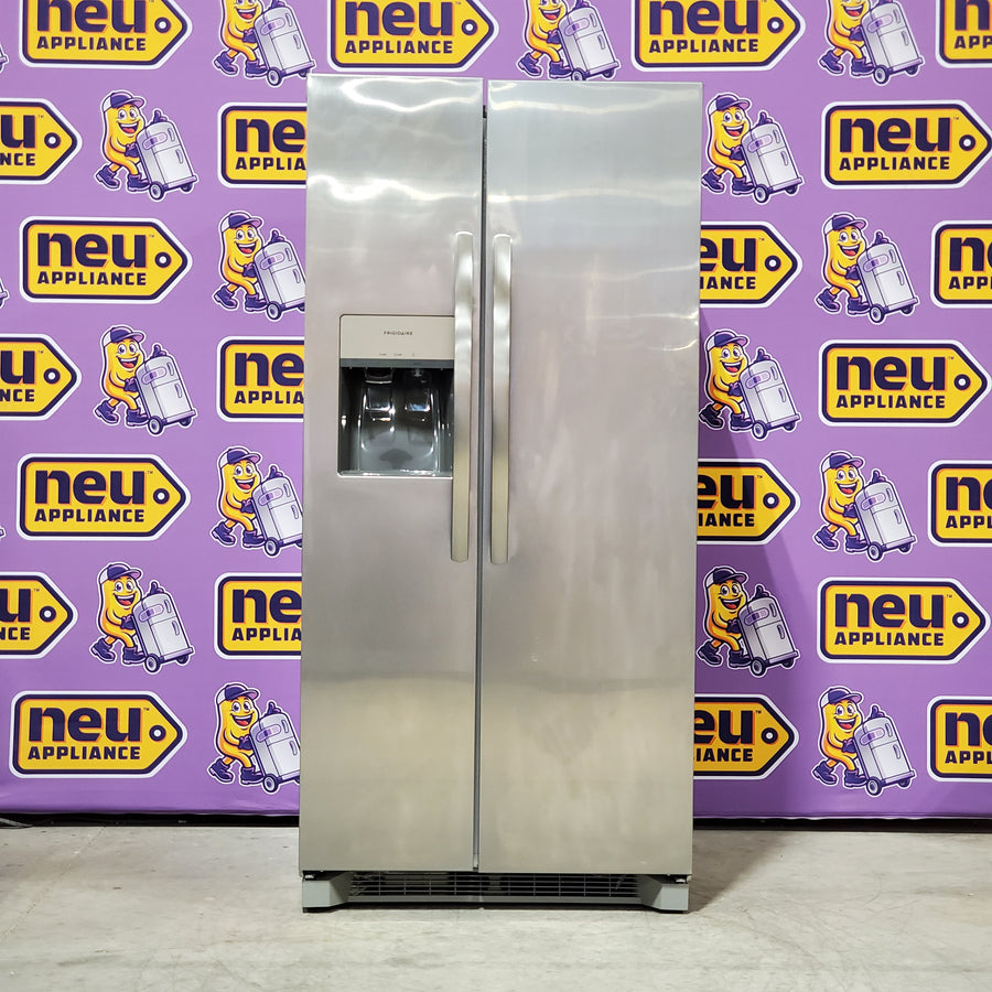 Frigidaire 33" Wide 22.3 cu. ft. ENERGY STAR Side by Side Refrigerator Stainless Steel with Exterior Water and Ice Dispenser 22SD024 - FRSS2323AS - Open Box