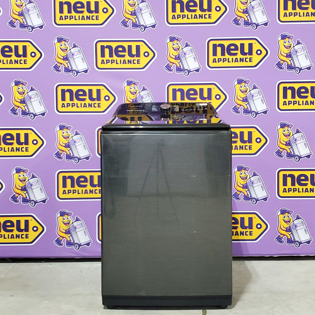 Pictures of Samsung 5.0 cu. ft. Energy Star Top Load Washer with Active Water Jet in Black Stainless Steel 1CR04015 - WA50R5400AV - Certified Refurbished - Neu Appliance Outlet - Discount Appliance Outlet in Austin, Tx