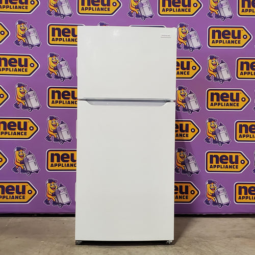 Frigidaire 30" Wide Garage Ready Top Freezer 18 Cu. Ft. Refrigerator with EvenTemp Cooling System and Spacious Interior Storage in White 24SD45 - FFTR1814WW - Scratch & Dent (Minor)