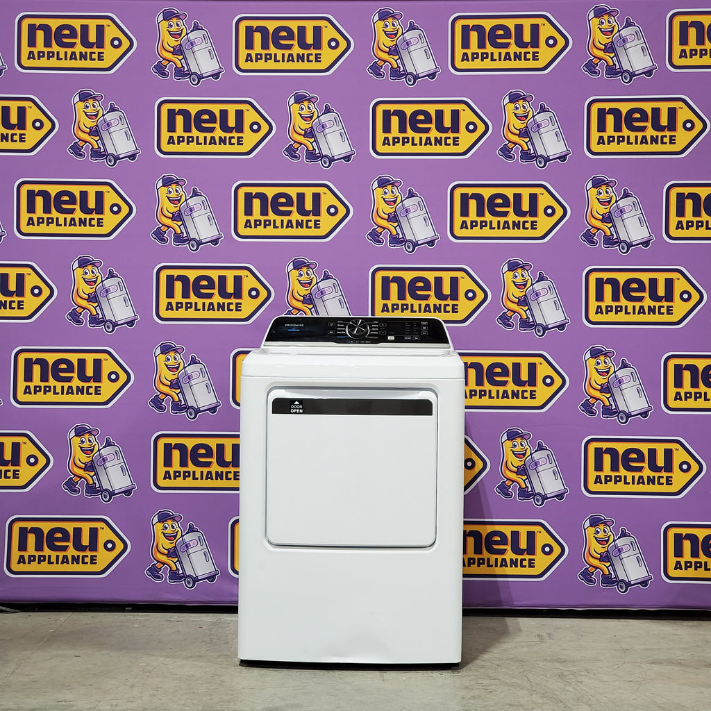 Frigidaire 4.1 Cu. Ft. Top Load Washer with 12 Wash Cycles and Quick Wash Cycle FFTW4120SW - Scratch and Dent (Minor) and Frigidaire 7 Cu. Ft. Electric Dryer in White 16116 - FLVE7523BW - Scratch & Dent (Moderate)