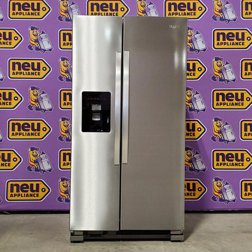 Whirlpool 24 cu ft Capacity Side By Side Refrigerator with Ice and Water Dispenser in Fingerprint Resistant Stainless Steel 24SD46 - WRS315SDHZ - Scratch & Dent (Minor)