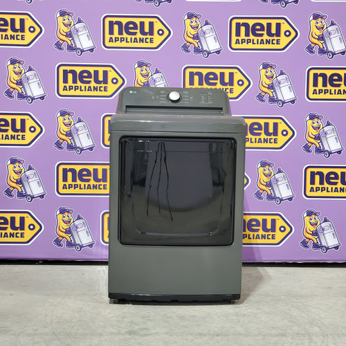 LG 7.3 cu. ft. Ultra Large High Efficiency Electric Dryer in Monochrome Grey 24SD13 - DLE6100M - Scratch & Dent (Minor)