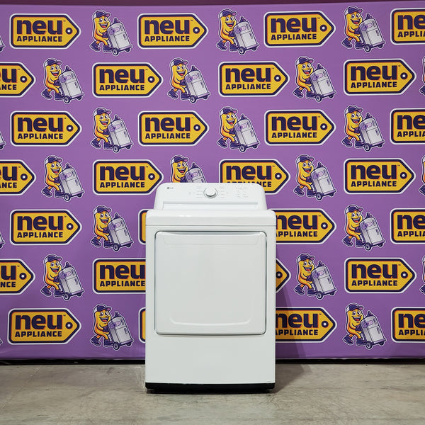 LG 7.3 Cu. Ft. Electric Rear Control Ultra Large Capacity Dryer in White with Sensor Dry 6SD45 - 22SD008 - DLE6100W - Open Box