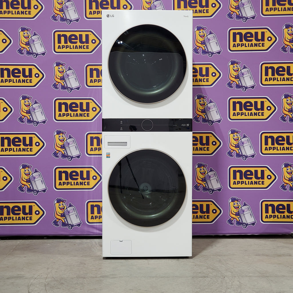 Pictures of LG Front Load Wash Tower with Center Control 4.5 Cu. Ft. Washer and 7.4 Cu. Ft. Dryer 05CR64 - WKE100HWA - Certified Refurbished - Neu Appliance Outlet - Discount Appliance Outlet in Austin, Tx