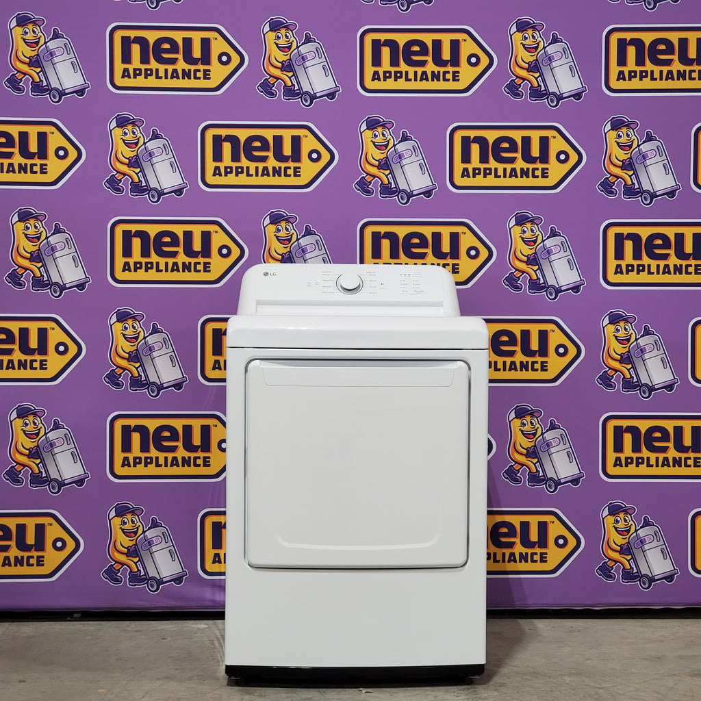 LG Top Load 4.1 Cu. Ft. Washer with TurboDrum Technology in White WT6105CW - New in Box and LG 7.3 Cu. Ft.  Electric Rear Control Ultra Large Capacity Dryer in White with Sensor Dry 16095 - DLE6100W - Scratch & Dent (Minor)