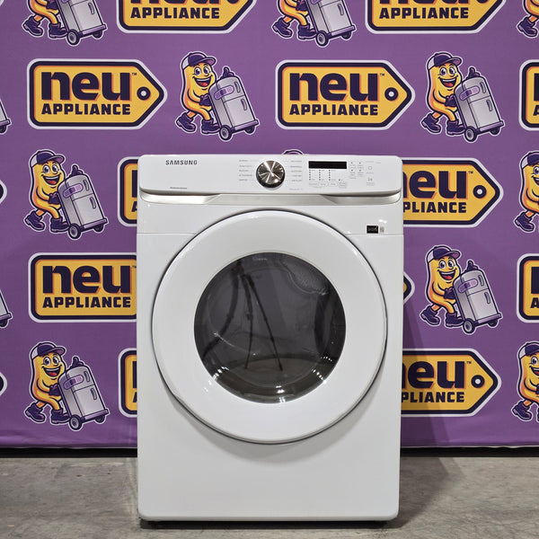 Samsung 7.5 cu. ft. Front Load Electric Dryer with Smart Care in White 6SD50 - DVE45T6000W - Scratch & Dent (Minor)