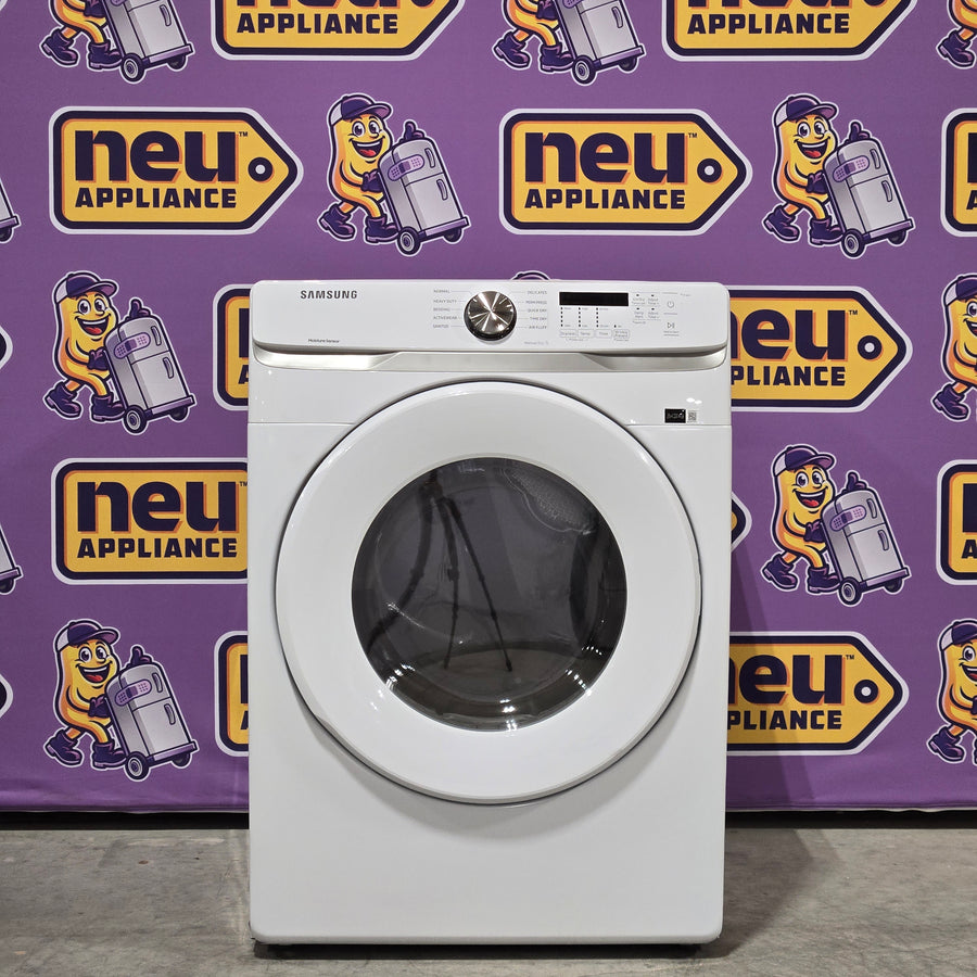 Samsung 7.5 cu. ft. Front Load Electric Dryer with Smart Care in White 6SD50 - DVE45T6000W - Scratch & Dent (Minor)