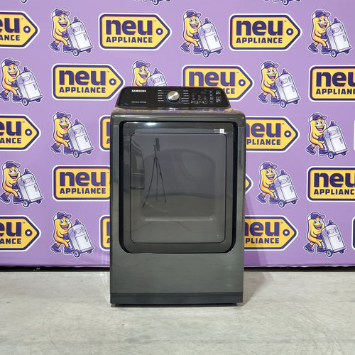 Samsung 7.4 cu. ft. Smart Electric Dryer with Sensor Dry in Brushed Black 24SD03 - DVE47CG3500V - Scratch & Dent (Minor)
