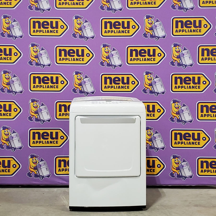 LG 7.3 cu. ft. Ultra Large Capacity High Efficiency Front Control Dryer 25SD82 - DLE1501W - Scratch & Dent (Moderate)