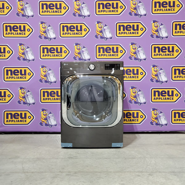LG Black Steel 9.0 cu. ft. Mega Capacity Smart wi-fi Enabled Front Load Electric Dryer with TurboSteam™ and Built-In Intelligence 6SD67 - DLEX8900B - Open Box