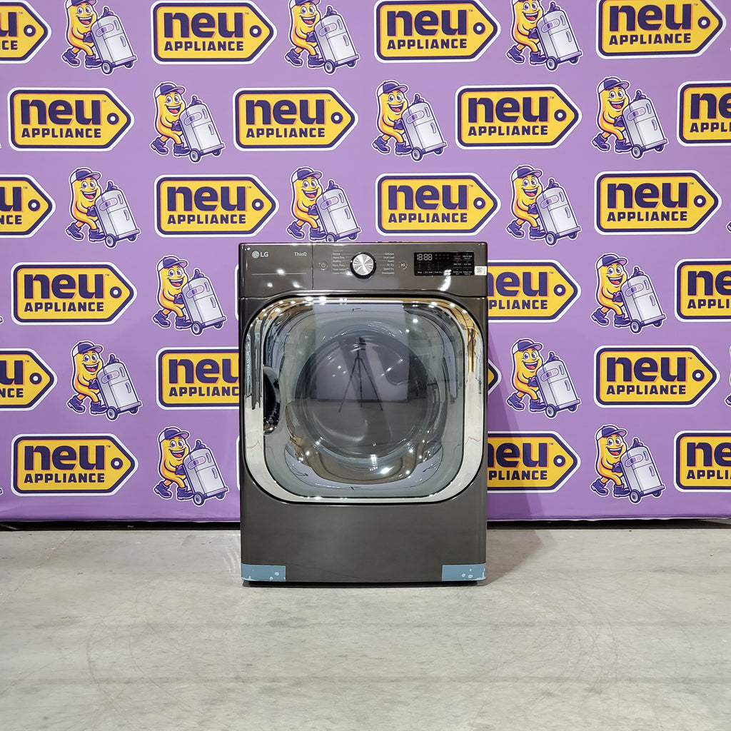 Pictures of LG Black Steel 9.0 cu. ft. Mega Capacity Smart wi-fi Enabled Front Load Electric Dryer with TurboSteam™ and Built-In Intelligence 6SD67 - DLEX8900B - Open Box - Neu Appliance Outlet - Discount Appliance Outlet in Austin, Tx