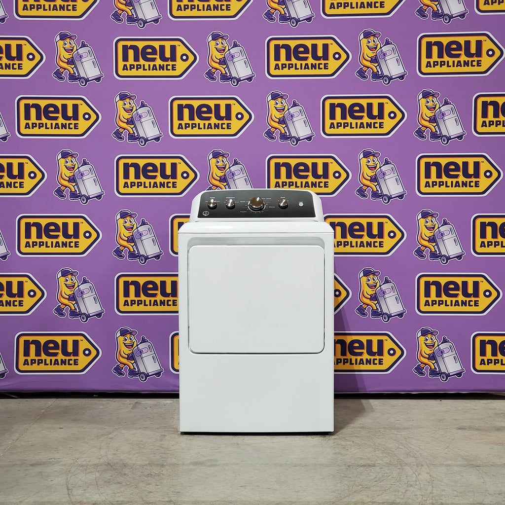 Pictures of GE® 4.5 cu. ft. Capacity Washer with Stainless Steel Basket GTW485ASWWB - Scratch & Dent (Major) and GE® 7.2 cu. ft. Capacity Electric Dryer with Up To 120 ft. Venting and Extended Tumble 16131 - GTD48EASWWB - Scratch & Dent (Minor) - Neu Appliance Outlet - Discount Appliance Outlet in Austin, Tx