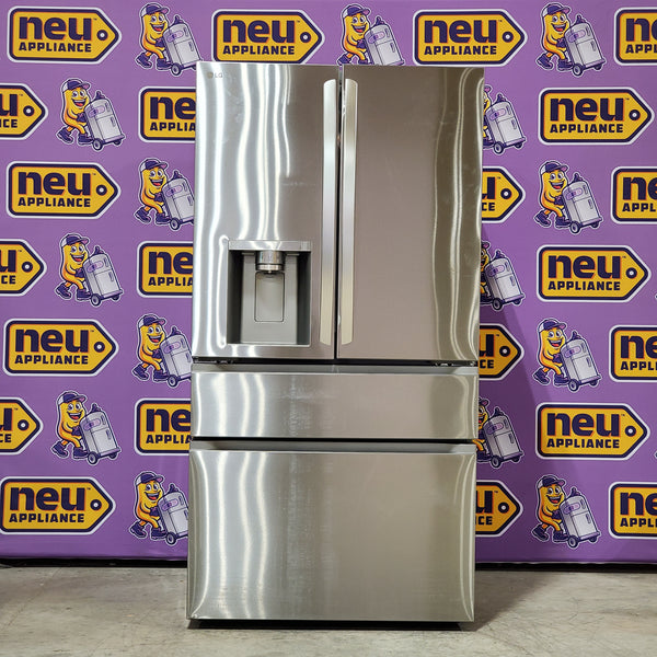 LG 29 cu. ft. Smart Standard-Depth MAX™ 4-Door French Door Refrigerator with Full-Convert Drawer™ in Print Proof Stainless Steel 22SD033 - LF29H8330S - Open Box