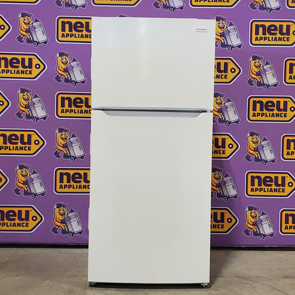 Frigidaire 30" Wide Garage Ready Top Freezer 18 Cu. Ft. Refrigerator with EvenTemp Cooling System and Spacious Interior Storage in White 5SD272 - FFTR1814WW - Scratch & Dent (Minor)