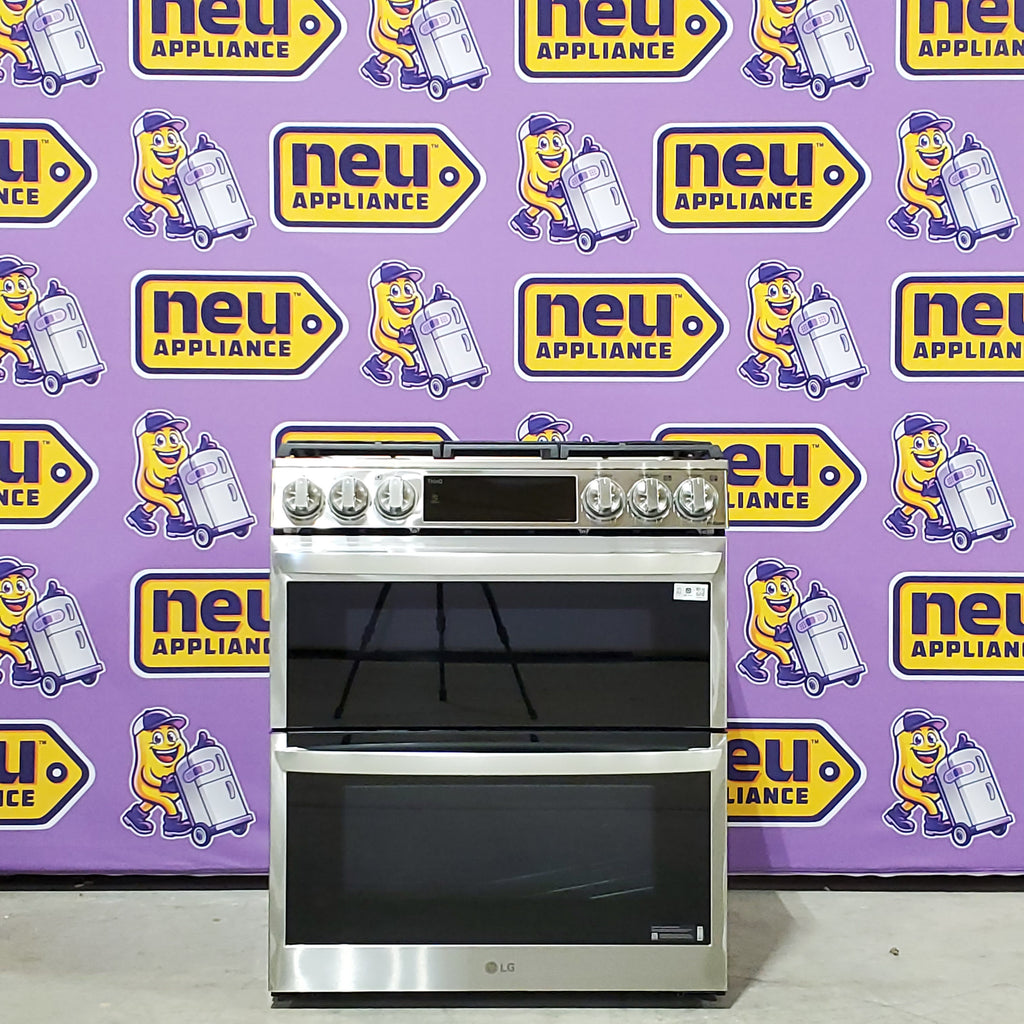 LG 6.9 cu. ft. Smart Gas Double Oven Slide-in Range with InstaView®, ProBake® Convection, Air Fry, and Air Sous Vide 3SD906 - LTGL6937F - Open Box