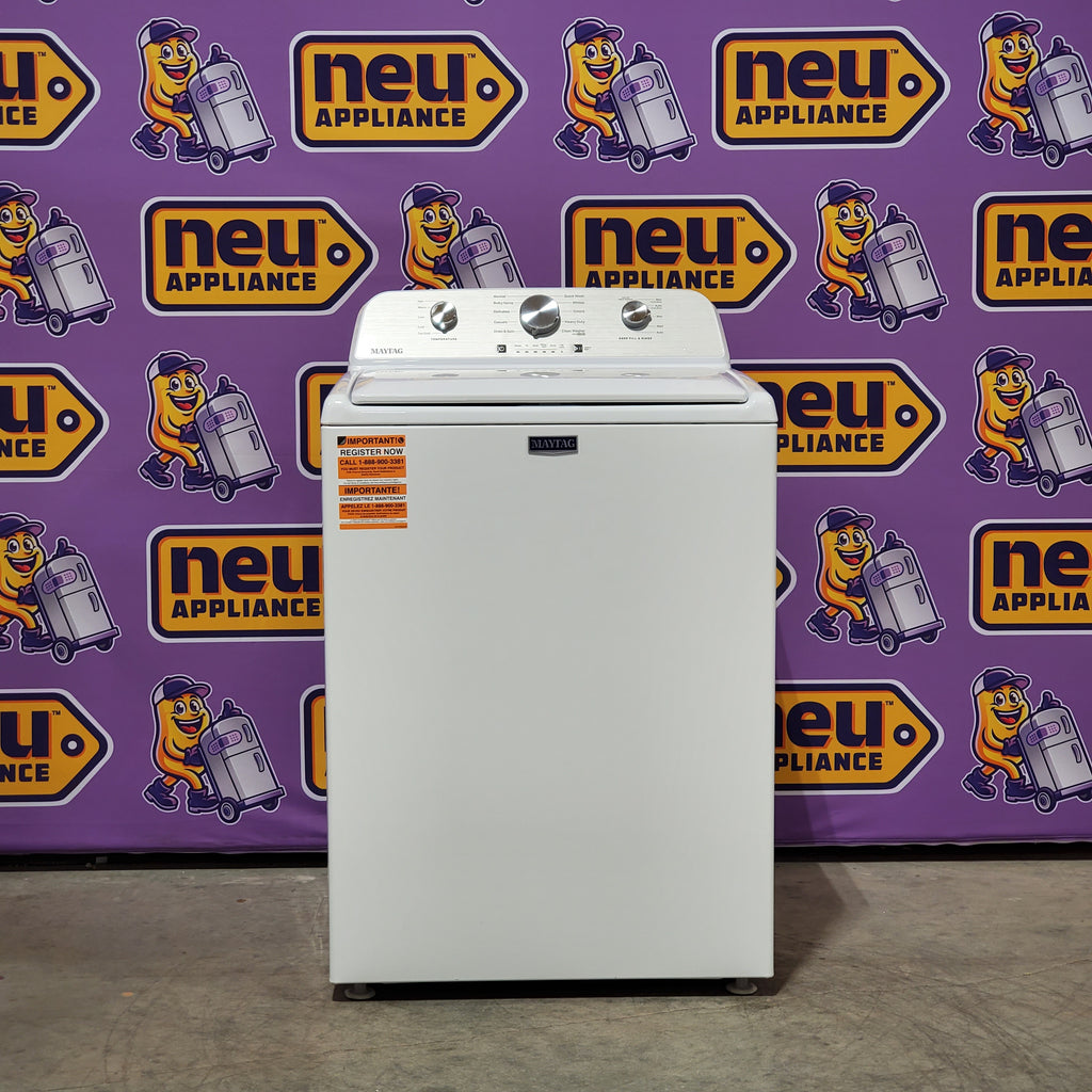 Pictures of Maytag 4.5 cu. ft. Capacity Top Load Washer with Power™ Agitator and Deep Fill MVW4505MW - Open Box and Maytag 7.0 cu. ft. Capacity Top Load Electric Wrinkle Prevent Dryer 16092 - MED4500MW - Open Box - Neu Appliance Outlet - Discount Appliance Outlet in Austin, Tx