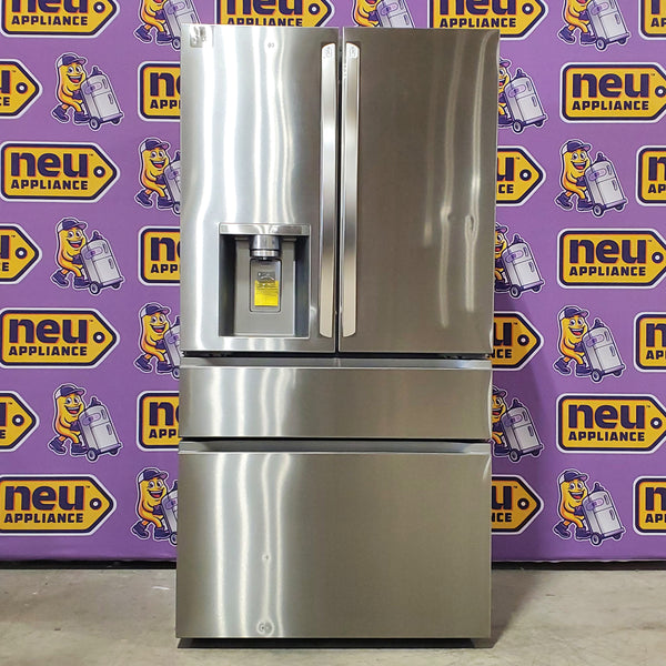 LG 25 cu. ft. Smart Counter-Depth MAX™ 4-Door French Door Refrigerator with Full-Convert Drawer™ 3SD925 - LF25G8330S - Scratch & Dent (Minor)