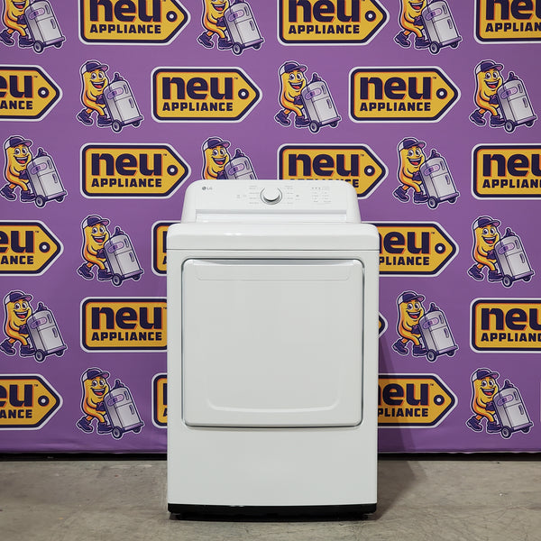 LG 7.3 Cu. Ft. Electric Rear Control Ultra Large Capacity Dryer in White with Sensor Dry 6SD99 - DLE6100W - Open Box