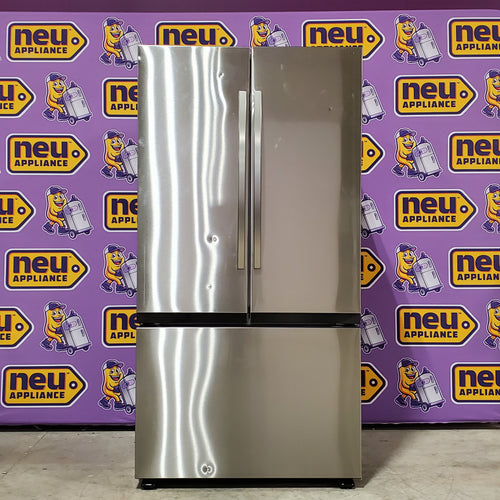 Samsung 31.5-cu ft 3-Door ENERGY STAR Smart French Door Refrigerator with Dual Ice Maker in Stainless Steel 5SD195 - RF32CG5300SR - Scratch & Dent (Minor)