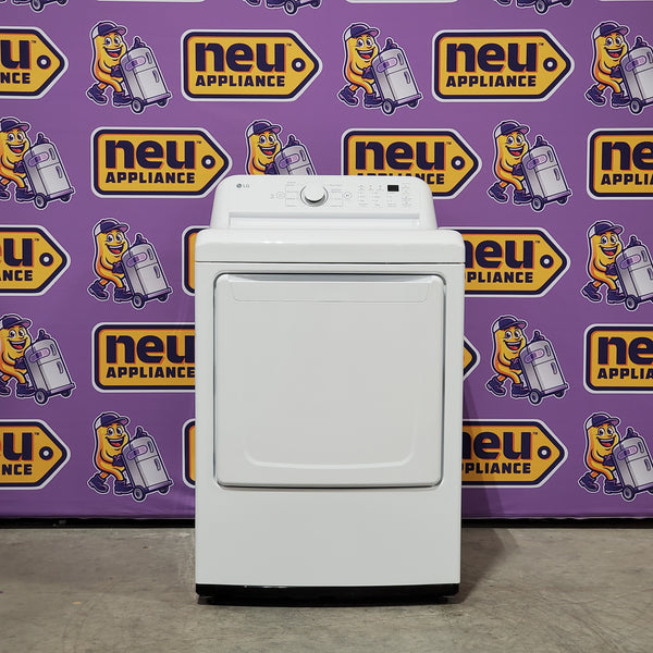 LG 7.3 cu. ft. Ultra Large High Efficiency Electric Dryer in White 24SD04 - DLE7000W - Scratch & Dent (Minor)